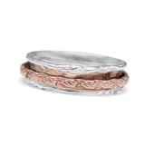 Silver and Copper Spinning Ring