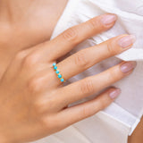 Harmonic Dainty Turquoise and Gold Ring
