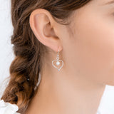 Handmade Freshwater Pearl Heart Earrings