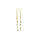 Sapphire Rain Gold Drop Earrings