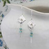 Moment of Monet Aqua Apatite Drop Earrings with 14k Gold Details