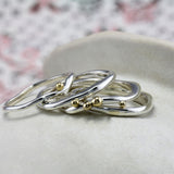 Organic Sterling Silver Stacking Rings