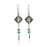 Moment of Monet Aqua Apatite Drop Earrings with 14k Gold Details