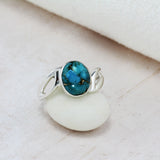 Dancers Handmade Ring with Mohave Turquoise