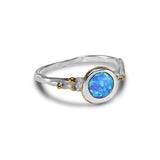 Handmade Opulent Blue Opal Ring