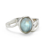 Dancer Rainbow Moonstone Ring