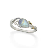 Teardrop Rainbow Moonstone Ring