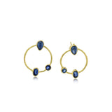 Kyanite Trinity Stud Earrings | Gold Earrings For Her