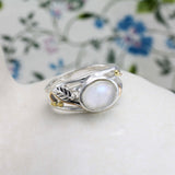 Sterling Silver Rainbow Moonstone Ring