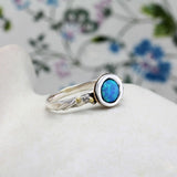 Handmade Opulent Blue Opal Ring