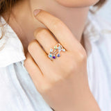 Sterling Silver and Semi-Precious Gemstone Ring
